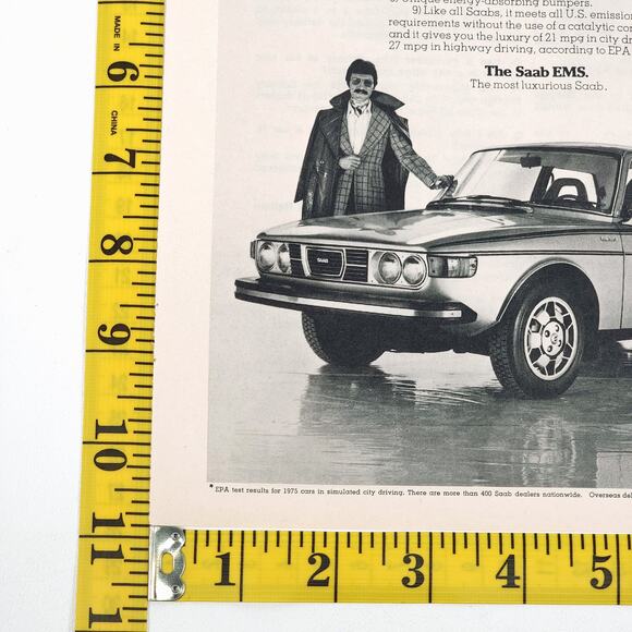 1975 SAAB‎ 99 EMS What A Car Should Be 8" x 11" Print Ad Road Test Magazine - Picture 5 of 5